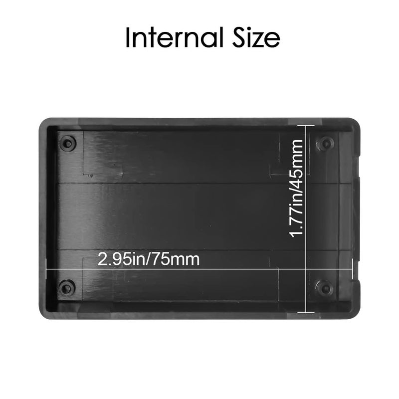 LeMotech 5 Pieces Plastic Project Boxes Junction Case for Electronic Project, Black 3.1 x 2.0 x 1.0 inch (80 x 50x 26 mm) - Image 3